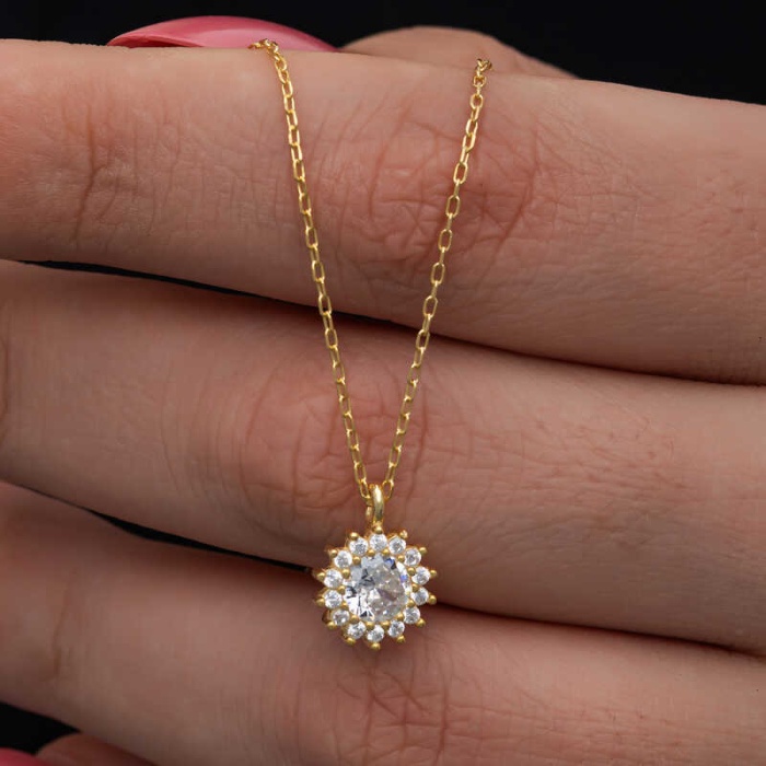 Lucky Life 925 Ayar Gumuss Gold Minimal Yuvarlak Anturaj Lucky Life Lucky Life Lucky Life Kadın Kolye
