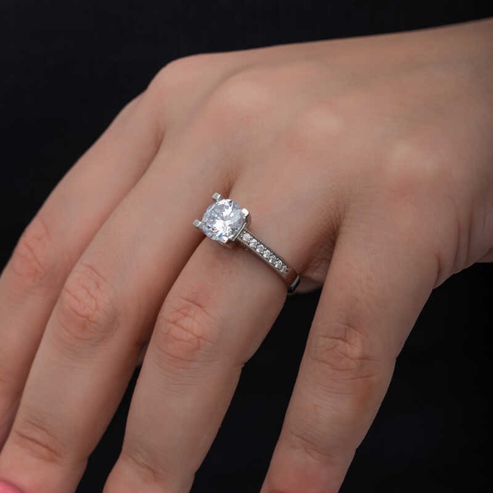 Lucky Life 925 Ayar Gumuss Tek Taş Lucky Life Lucky Life Kadın Yüzük