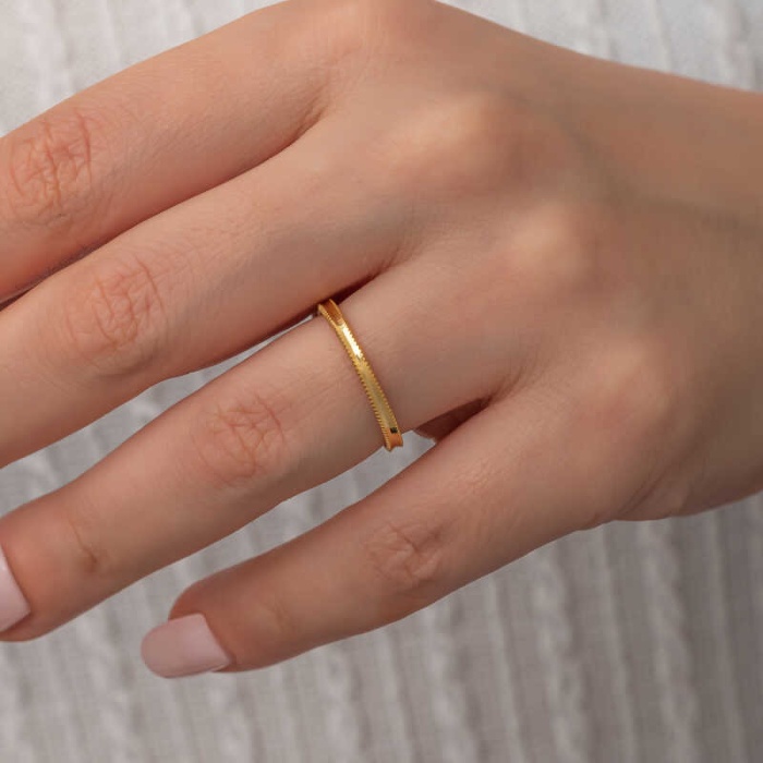 ​Lucky Life 925 Ayar Gumuss Gold  Lucky Life Kadın Yüzük