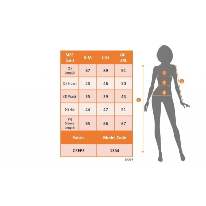 Lucky Life Kadın Uzun Kollu Kruvaze Yaka Karpuz Kol Eteği Fırfır Detay Krep Mini Elbise