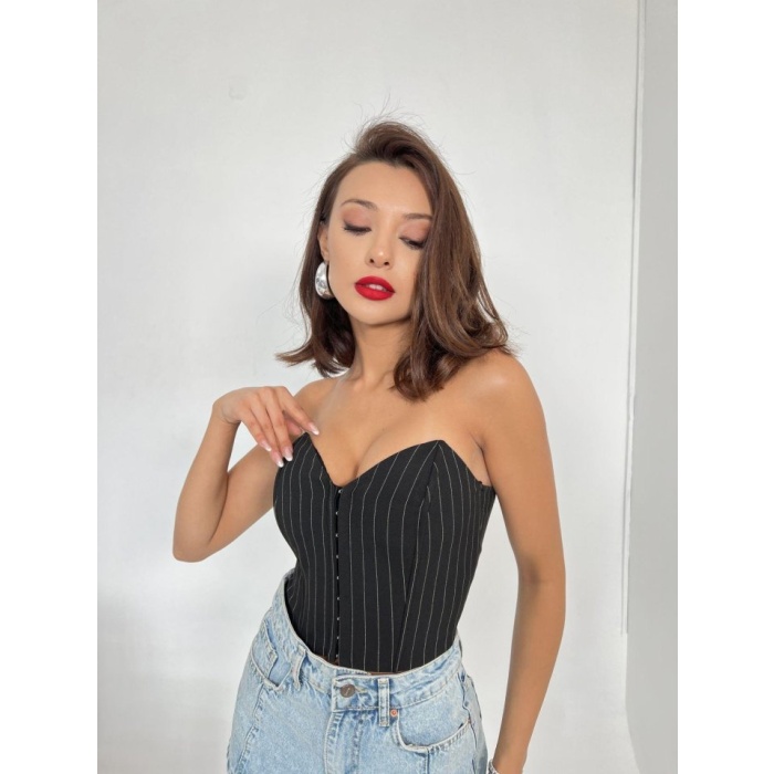 Lucky Life Kadın CROP-SİYAH