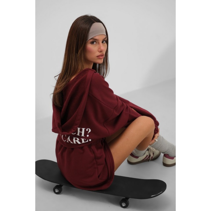 Lucky Life Beli Lastikli Fermuarlı Sweatshirt