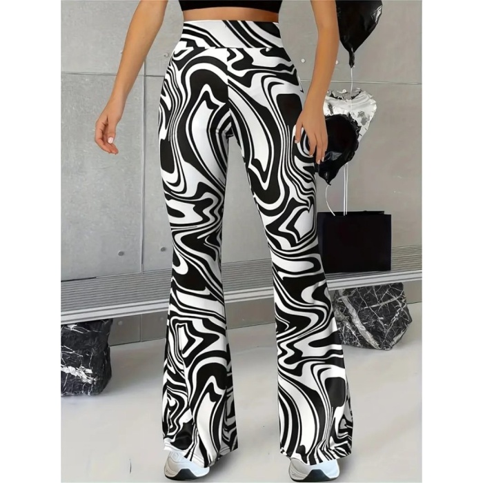 Lucky Life Kadın Yüksek Bel Zebra Desenli Tayt