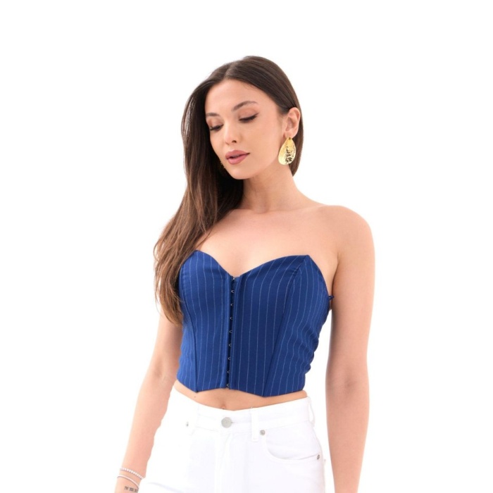 Lucky Life Kadın CROP-LACİVERT