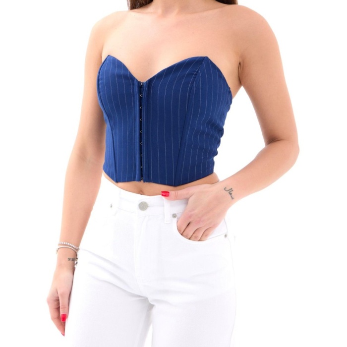 Lucky Life Kadın CROP-LACİVERT