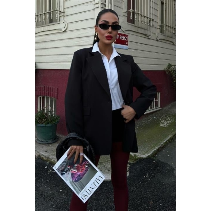 Lucky Life Kadın Premium Kumaş Blazer Ceket 