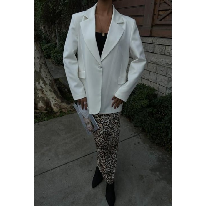 Lucky Life Kadın Premium Kumaş Blazer Ceket 