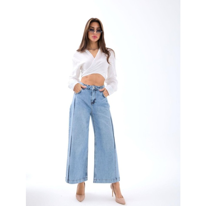 7356 Lucky Life Kadın KOT PANTOLON-MAVİ