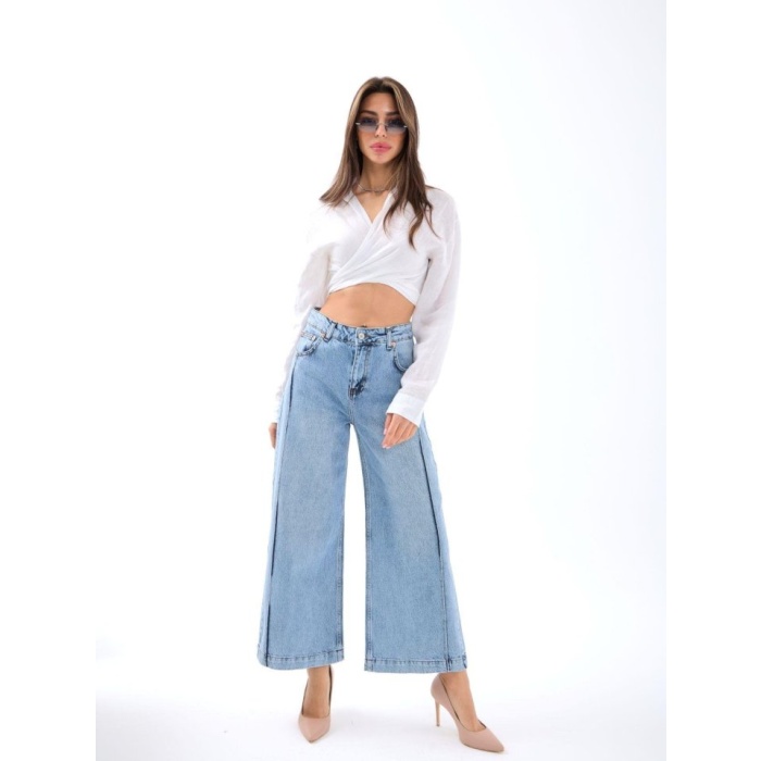 7356 Lucky Life Kadın KOT PANTOLON-MAVİ