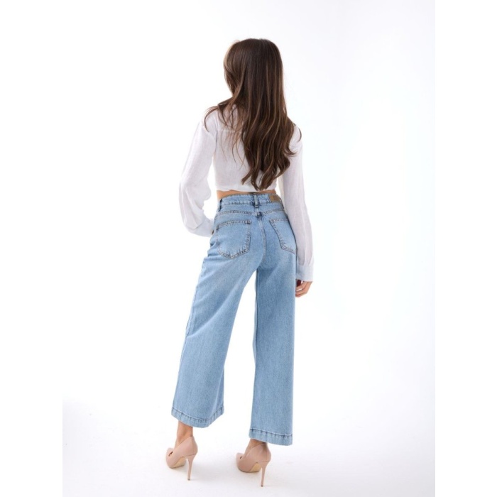 7356 Lucky Life Kadın KOT PANTOLON-MAVİ