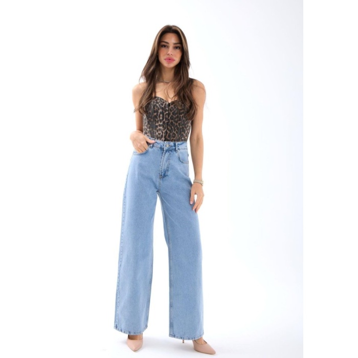 7415 Lucky Life Kadın KOT PANTOLON-AÇIK MAVİ