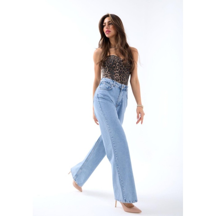 7415 Lucky Life Kadın KOT PANTOLON-AÇIK MAVİ