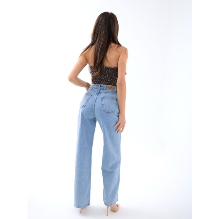 7415 Lucky Life Kadın KOT PANTOLON-AÇIK MAVİ