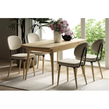 Akdeniz Sandalye Golf Mutfak Masası Takımı - 70x120 cm