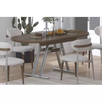 Venüs Sandalye Afyon Nikel Mutfak Masası Takımı - 80x140 cm