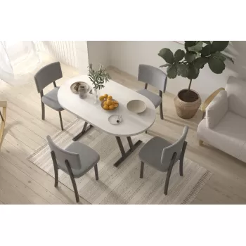 Miray Sandalye Afyon Mutfak Masası Takımı - 80x140 cm