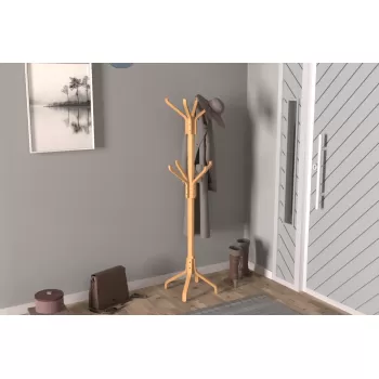 Vesti Ahşap Ayaklı Portmanto Elbise Askılığı