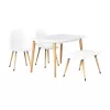Eames Sandalye-Bank Avanos Ahşap Mdf Mutfak Masası Takımı - 70x120 Cm