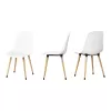 Eames Sandalye Avanos Ahşap Naturel Mutfak Masası Takımı - 70x120 cm