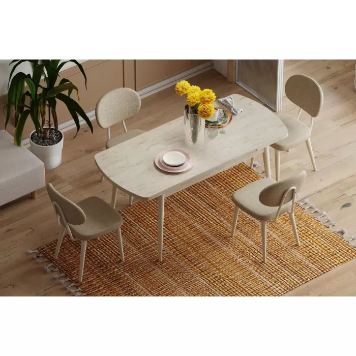 Akdeniz Sandalye Golf Mutfak Masası Takımı - 70x120 cm