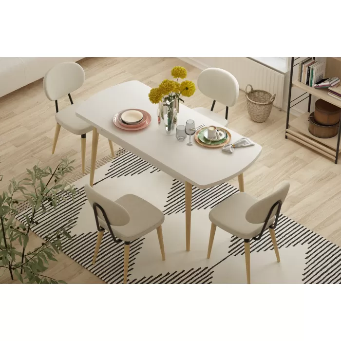 Akdeniz Sandalye Golf Mutfak Masası Takımı - 70x120 cm