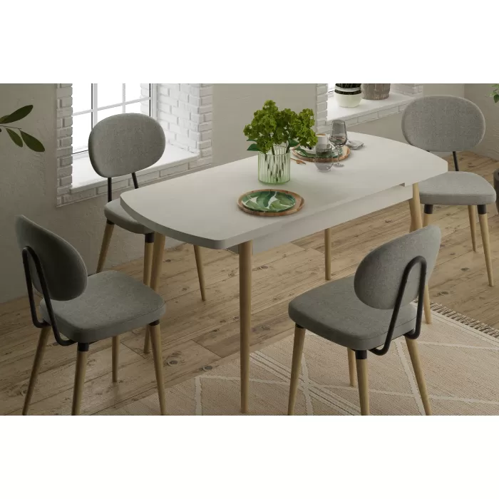 Akdeniz Sandalye Golf Mutfak Masası Takımı - 70x120 cm