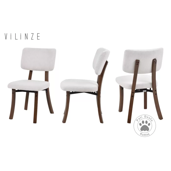 Mir Ahşap Sandalye Aras Ahşap Traverten Mutfak Masası Takımı - 80x140 cm