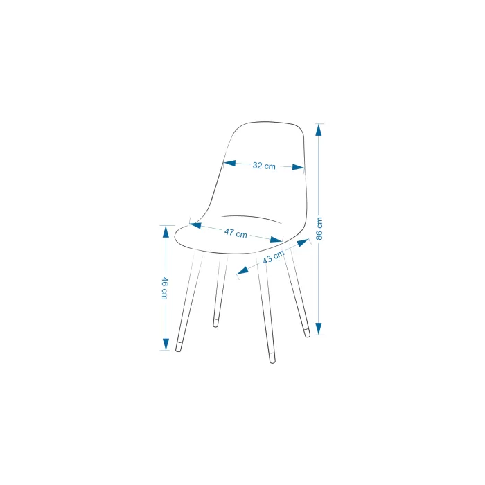 Eames Sandalye Avanos Ahşap Naturel Mutfak Masası Takımı - 70x120 cm