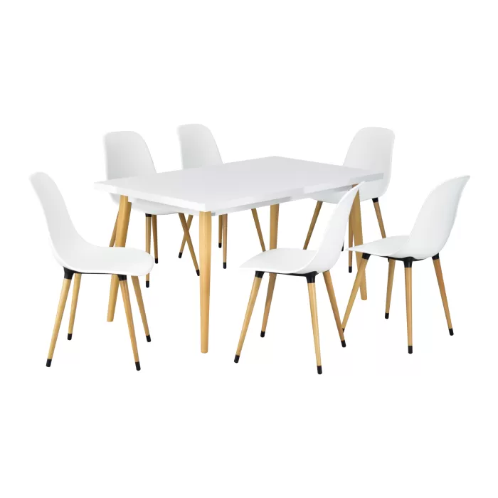 Eames Sandalye Avanos Ahşap Mdf Mutfak Masası Takımı