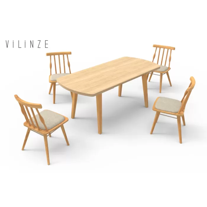 Soma Sandalye Aras Mutfak Masası Takımı - 80x140 cm