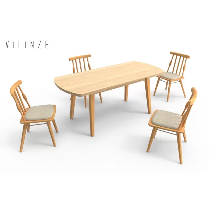 Soma Sandalye Aras Mutfak Masası Takımı - 80x140 cm