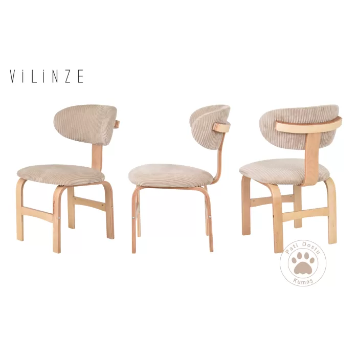 Sofya Ahşap Sandalye Aras Ahşap Traverten Mutfak Masası Takımı - 80x140 cm