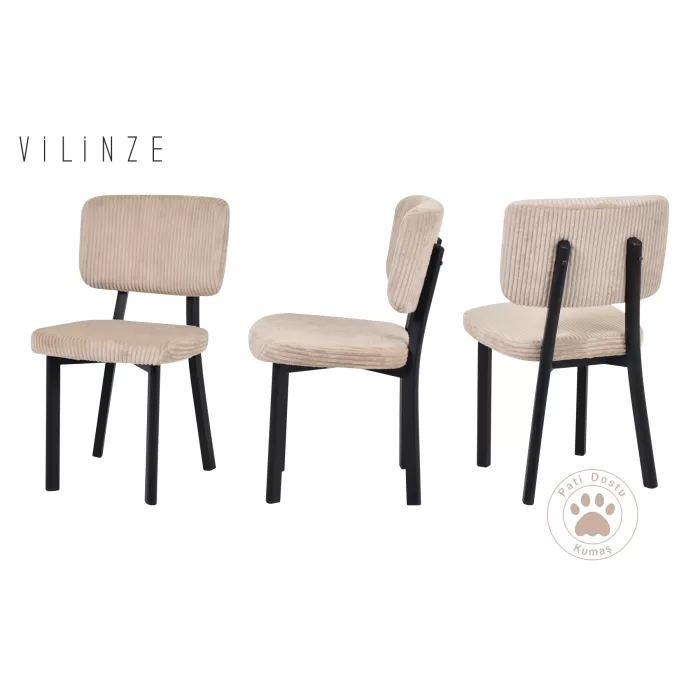 Miray Sandalye Afyon Traverten Metal Ayak Mutfak Masası Takımı - 80x140 cm