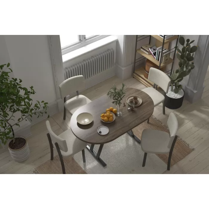 Miray Sandalye Afyon Mutfak Masası Takımı - 80x140 cm