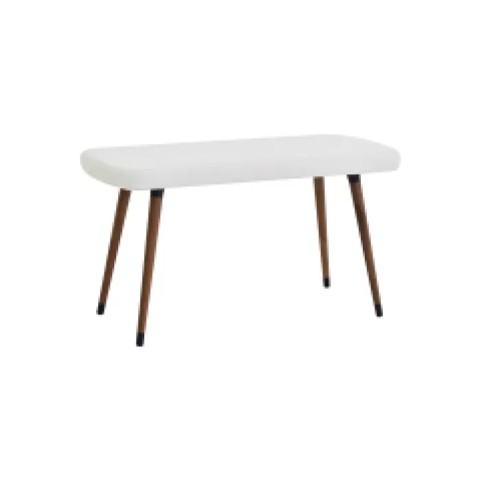Dino Ahşap Ayak Beyaz Teddy Mutfak Masası Bankı