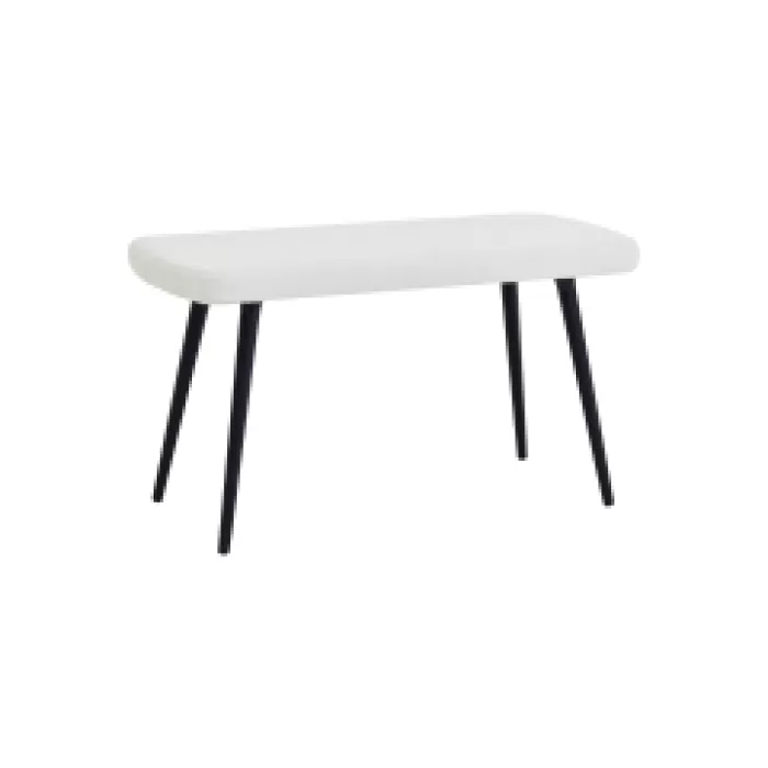 Dino Ahşap Ayak Beyaz Teddy Mutfak Masası Bankı