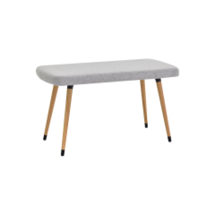 Dino Ahşap Ayak Açık Gri Teddy Mutfak Masası Bankı