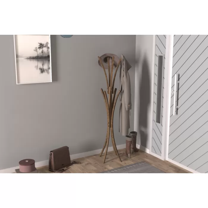 Vesti Ahşap Ayaklı Portmanto Elbise Askılığı