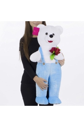 1075M Tulumlu Ayı 75 Cm Mavi