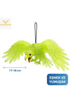 Asılabilir Lateks Kartal Dekor Süsü Yeşil 17-18 cm