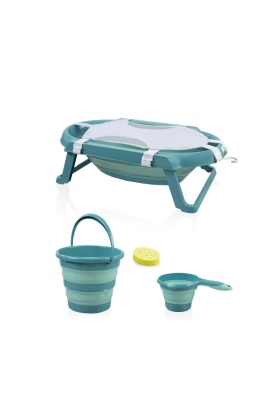  Katlanır Banyo 5Li Küvet Seti 596 Turkuaz