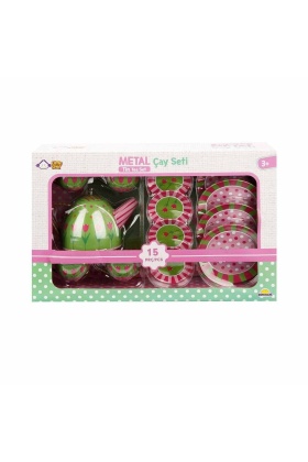 02169 Metal Oyuncak Çay Takımı 15 Parça -