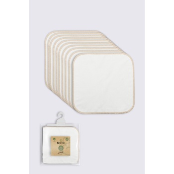 Organik 28x28 10Lu Penye Mendil 90101 Ekru