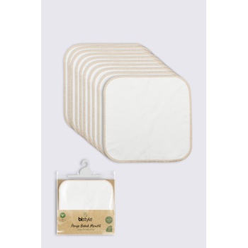 Organik 20x20 10Lu Penye Mendil 90102 Ekru