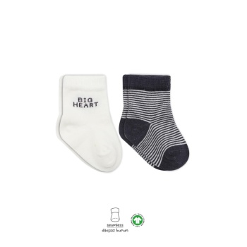 2Li Big Heart Penye Soket Çorap 10117 Antrasit