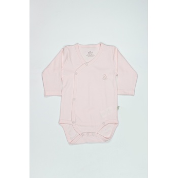 Organik Natural Basic Style Kruvaze Uzun Kol Body BS17102 Pembe