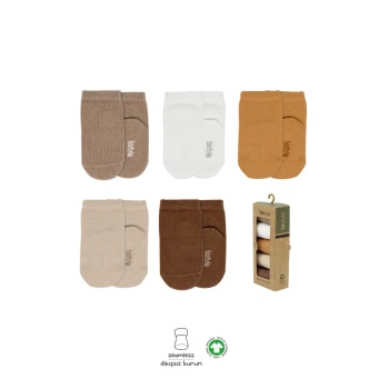 5li Penye Soket Kutulu Basic Çorap 10131 Bej