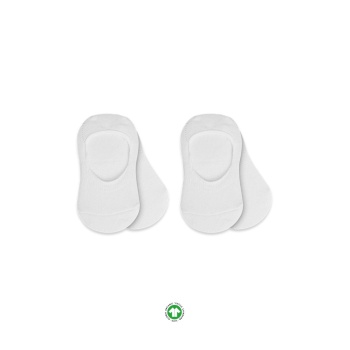 2Li Penye Babet Silikonlu Basic Çorap 30104 Beyaz Beyaz