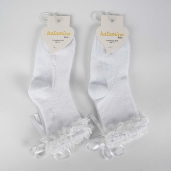  Ayçıl Aks. Kız Soket Çorap K22230 Beyaz