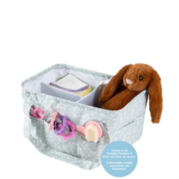  Katlamalı Anne & Bebek Organizer 795 Yeşil Çiçek